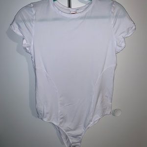 Plain white bodysuit